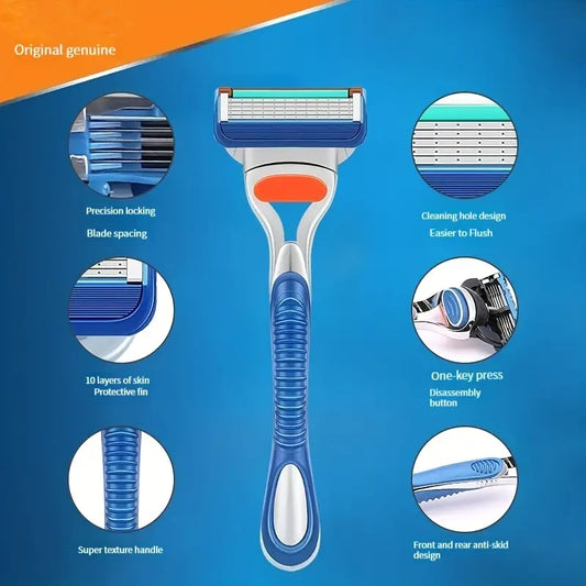 Disposable Razor Handle. 1holder 4 blades