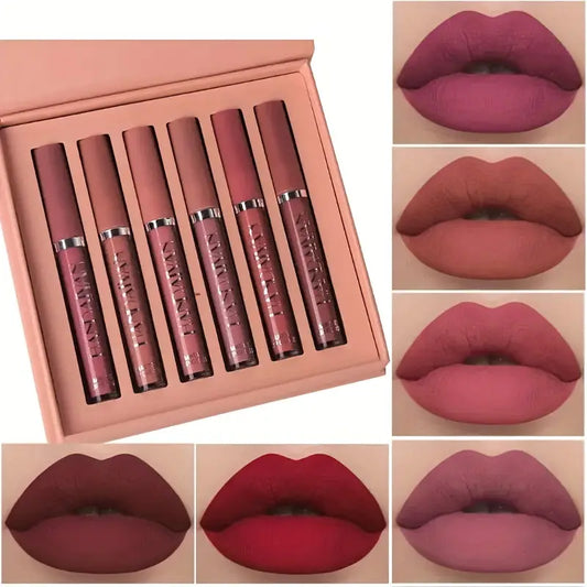 6 Pcs/Set New Long Lasting Waterproof Lipstick Set